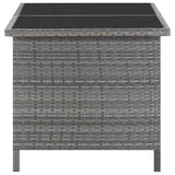 5 Piece Outdoor Dining Set with Cushions Poly Rattan Grey