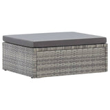 Garden Lounge Bed with Roof Mixed Grey Poly Rattan - Extra Image