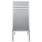 A1 Customer Stopper Poster Stand with Header Aluminium