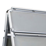 A1 Customer Stopper Poster Stand with Header Aluminium - Rear View