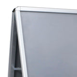 A1 Customer Stopper Poster Stand Aluminium - Rear View