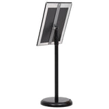 A3 Pedestal Poster Stand Black Aluminium Alloy - Close-Up Angle