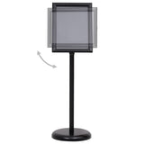 A4 Pedestal Poster Stand Black Aluminium Alloy