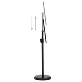 A4 Pedestal Poster Stand Black Aluminium Alloy - Rear View