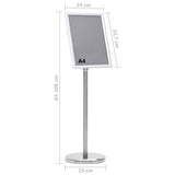 A4 Pedestal Poster Stand Silver Aluminium Alloy - Extra Image