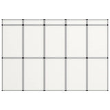 15-Panel Folding Exhibition Display Wall 302x200 cm White
