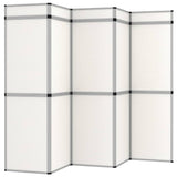 15-Panel Folding Exhibition Display Wall 302x200 cm White - Front View