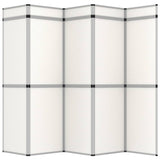 15-Panel Folding Exhibition Display Wall 302x200 cm White - Side View