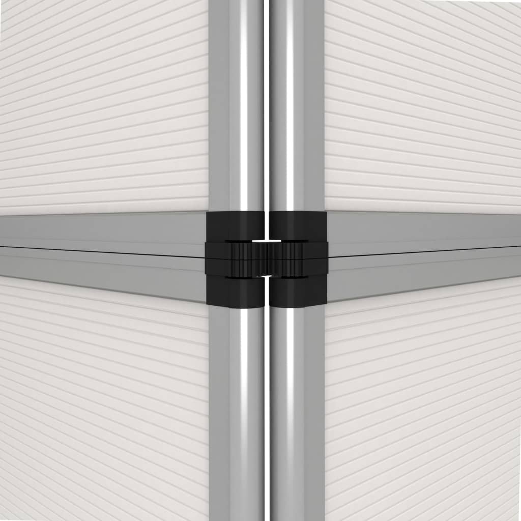15-Panel Folding Exhibition Display Wall 302x200 cm White
