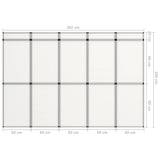 15-Panel Folding Exhibition Display Wall 302x200 cm White - Rear View