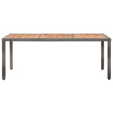 9 Piece Garden Dining Set with Cushions Poly Rattan Grey