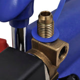 Single Stage Vacuum Pump with 4-Way Manifold Gauge Set - 45-Degree Angle