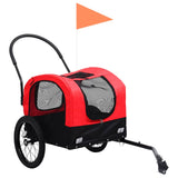 2-in-1 Pet Bike Trailer & Jogging Stroller Red and Black - Front View