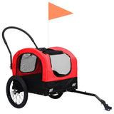 2-in-1 Pet Bike Trailer & Jogging Stroller Red and Black - Side View