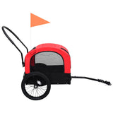 2-in-1 Pet Bike Trailer & Jogging Stroller Red and Black - Top-Down View