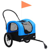 2-in-1 Pet Bike Trailer and Jogging Stroller Blue and Black - Front View