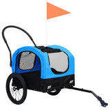 2-in-1 Pet Bike Trailer and Jogging Stroller Blue and Black - Side View