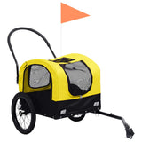 2-in-1 Pet Bike Trailer and Jogging Stroller Yellow and Black - Front View