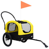 2-in-1 Pet Bike Trailer and Jogging Stroller Yellow and Black - Side View