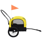 2-in-1 Pet Bike Trailer and Jogging Stroller Yellow and Black - Top-Down View