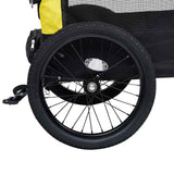 2-in-1 Pet Bike Trailer and Jogging Stroller Yellow and Black - Extra Image