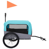 2-in-1 Pet Bike Trailer and Jogging Stroller Blue and Grey - Top-Down View