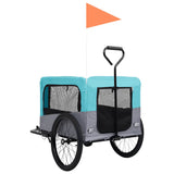 2-in-1 Pet Bike Trailer and Jogging Stroller Blue and Grey