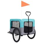 2-in-1 Pet Bike Trailer and Jogging Stroller Blue and Grey