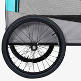 2-in-1 Pet Bike Trailer and Jogging Stroller Blue and Grey - Extra Image