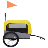 2-in-1 Pet Bike Trailer and Jogging Stroller Yellow and Grey - Top-Down View