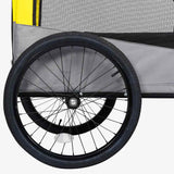 2-in-1 Pet Bike Trailer and Jogging Stroller Yellow and Grey - Extra Image