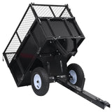 Tipping Trailer for Lawn Mower 150 kg Load - 45-Degree Angle