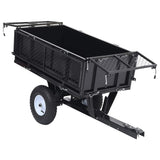 Tipping Trailer for Lawn Mower 150 kg Load - Close-Up Angle