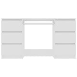 Writing Desk White 140x50x77 cm Engineered Wood