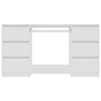 Writing Desk White 140x50x77 cm Engineered Wood