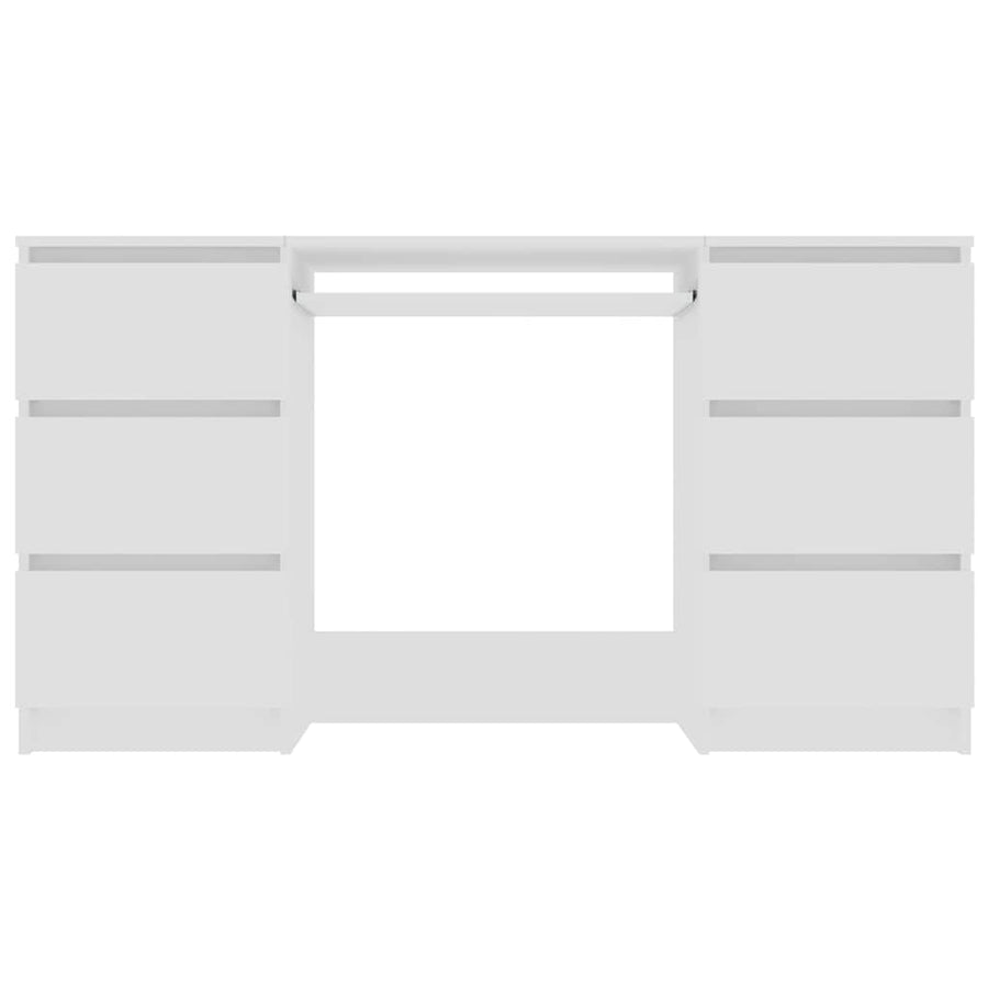 Writing Desk White 140x50x77 cm Engineered Wood