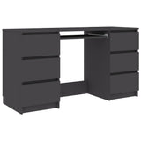 Writing Desk Grey 140x50x77 cm Engineered Wood
