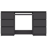 Writing Desk Grey 140x50x77 cm Engineered Wood