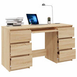 Writing Desk Sonoma Oak 140x50x77 cm Engineered Wood - Side View