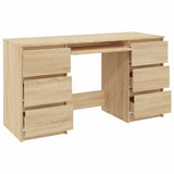 Writing Desk Sonoma Oak 140x50x77 cm Engineered Wood - 45-Degree Angle