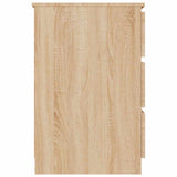 Writing Desk Sonoma Oak 140x50x77 cm Engineered Wood - Rear View