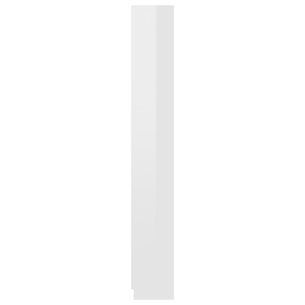 5-Tier Book Cabinet High Gloss White 60x24x175 cm Engineered Wood