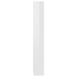 5-Tier Book Cabinet High Gloss White 60x24x175 cm Engineered Wood