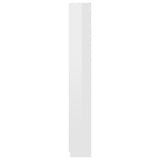 5-Tier Book Cabinet High Gloss White 60x24x175 cm Engineered Wood - 45-Degree Angle