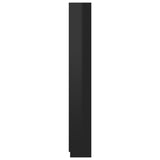 5-Tier Book Cabinet High Gloss Black 60x24x175 cm Engineered Wood - 45-Degree Angle