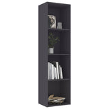 Book Cabinet Grey 40x30x151.5 cm Engineered Wood - Side View