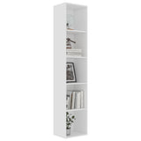 Book Cabinet White 40x30x189 cm Engineered Wood - Side View
