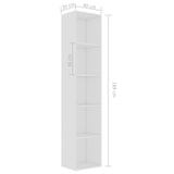 Book Cabinet White 40x30x189 cm Engineered Wood