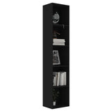 Book Cabinet Black 40x30x189 cm Engineered Wood - Side View