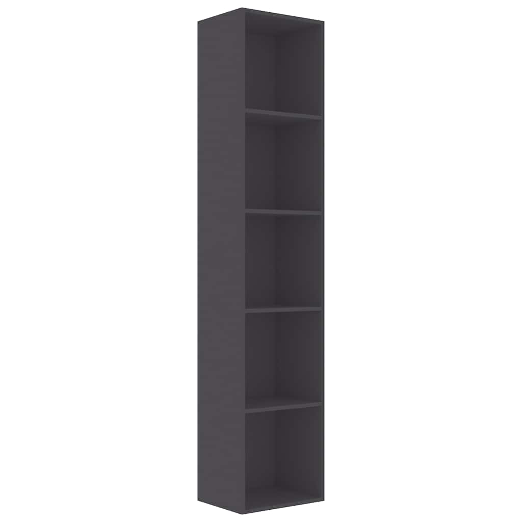 Book Cabinet Grey 40x30x189 cm Engineered Wood